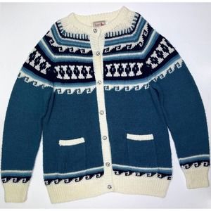 The Alpaca Connection Peruvian Alpaca Wool Cardigan Sweater Christmas Winter‎